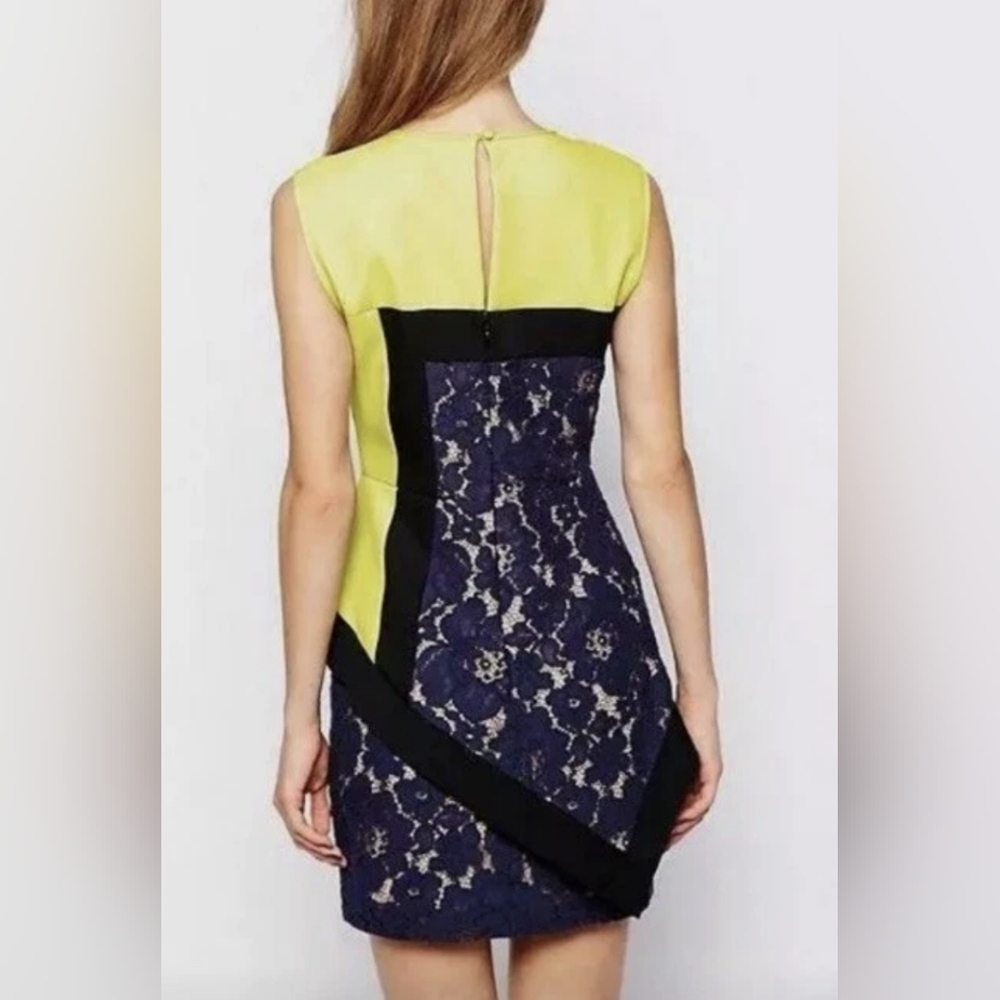 BCBGMaxAzria Sleeveless Yellow and Black Dress - Picture 5 of 5